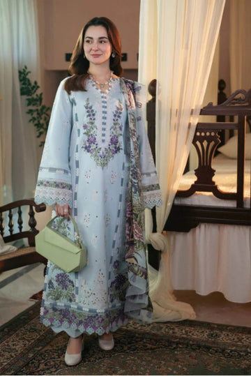 Dhanak 3PC Embroidered Suit with Wool Shawl