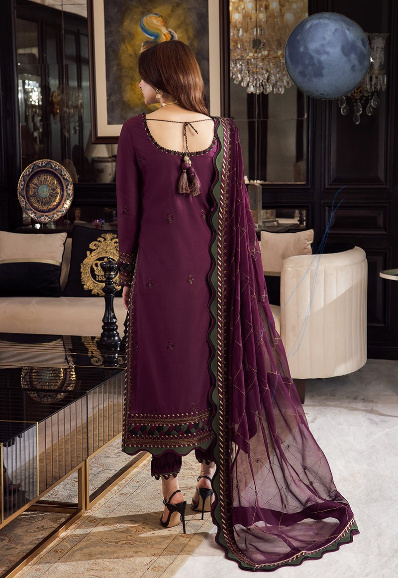 3PC DANAK EMBORIDED SHIRT PLAIN TROUSER  DANAK SHAWL