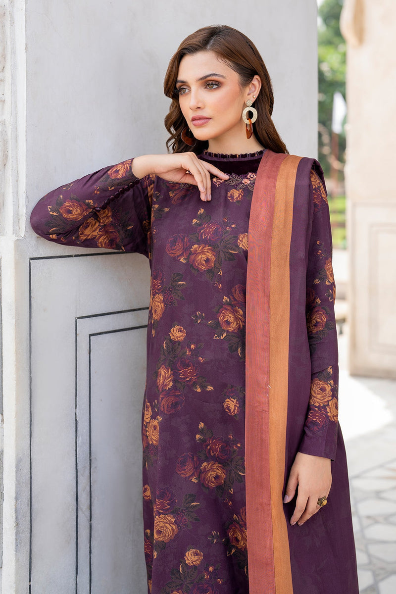 3PC PRINTED KARANDI SHIRT TROUSER AND SHAWL 1201-RR