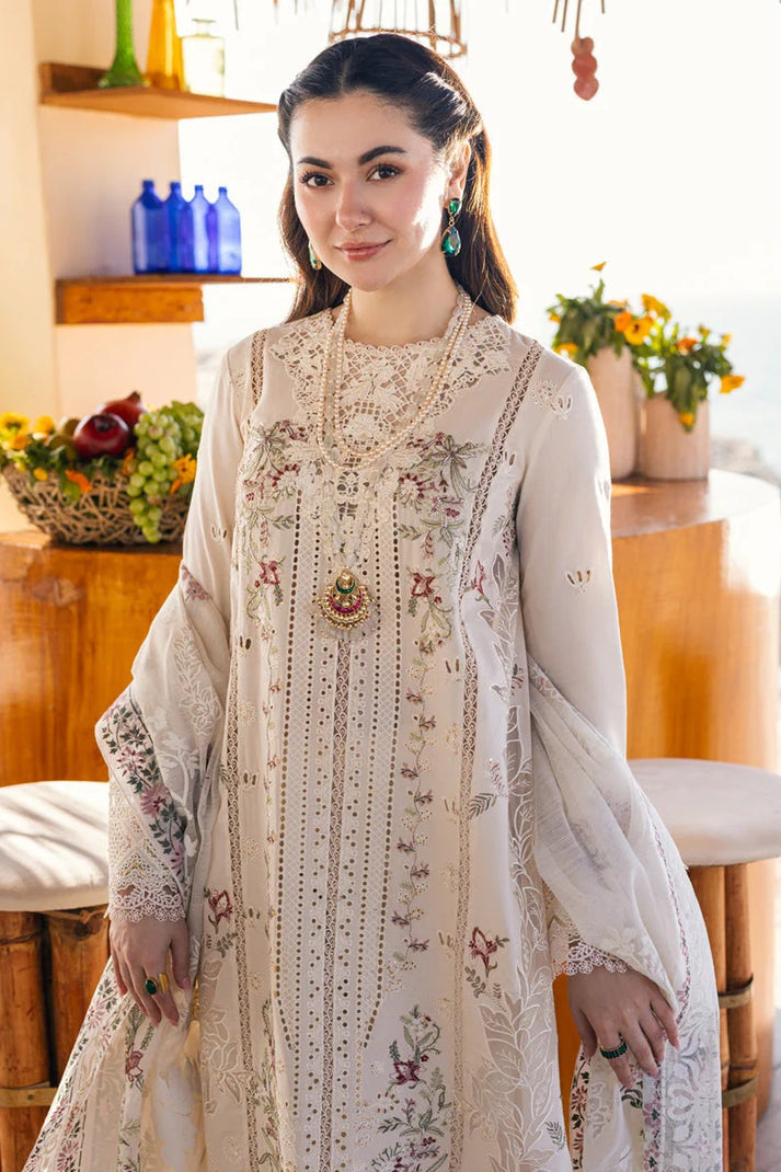 LAWN 3PC CHIKENKARI EMBROIDERED SHIRT PLAIN TROUSER (D-PATCH ) monar printed DUPATA D-199