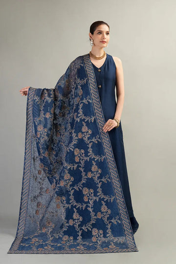 “Dhanak 3PC Embroidered Suit with Embroidered Shawl”