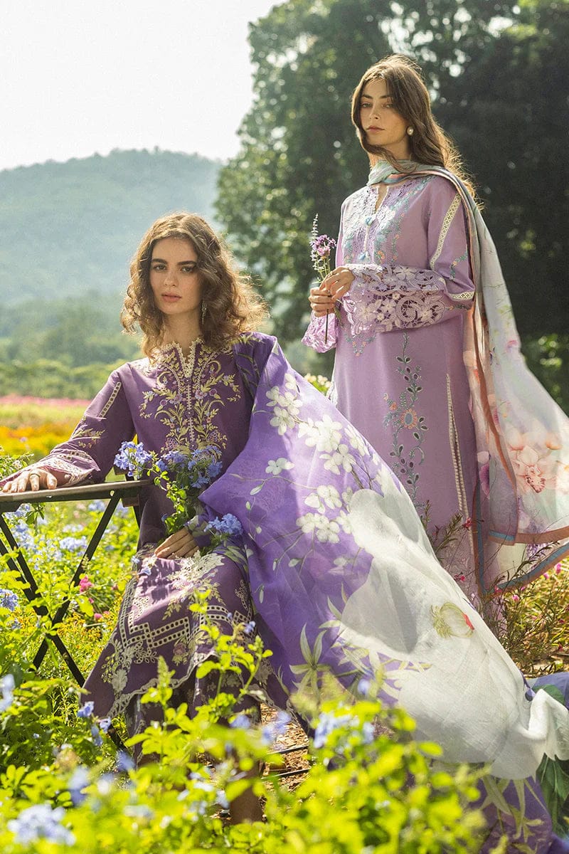 “Mushq 3PC Lawn Embroidered Suit with Dhanak Dupatta”
