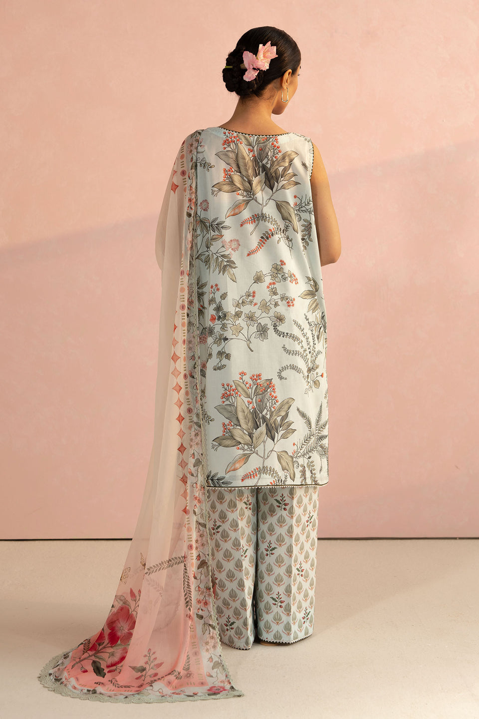 LAWN 3PC ALLOVER PRINTED SHIRT TROUSER DUPATA