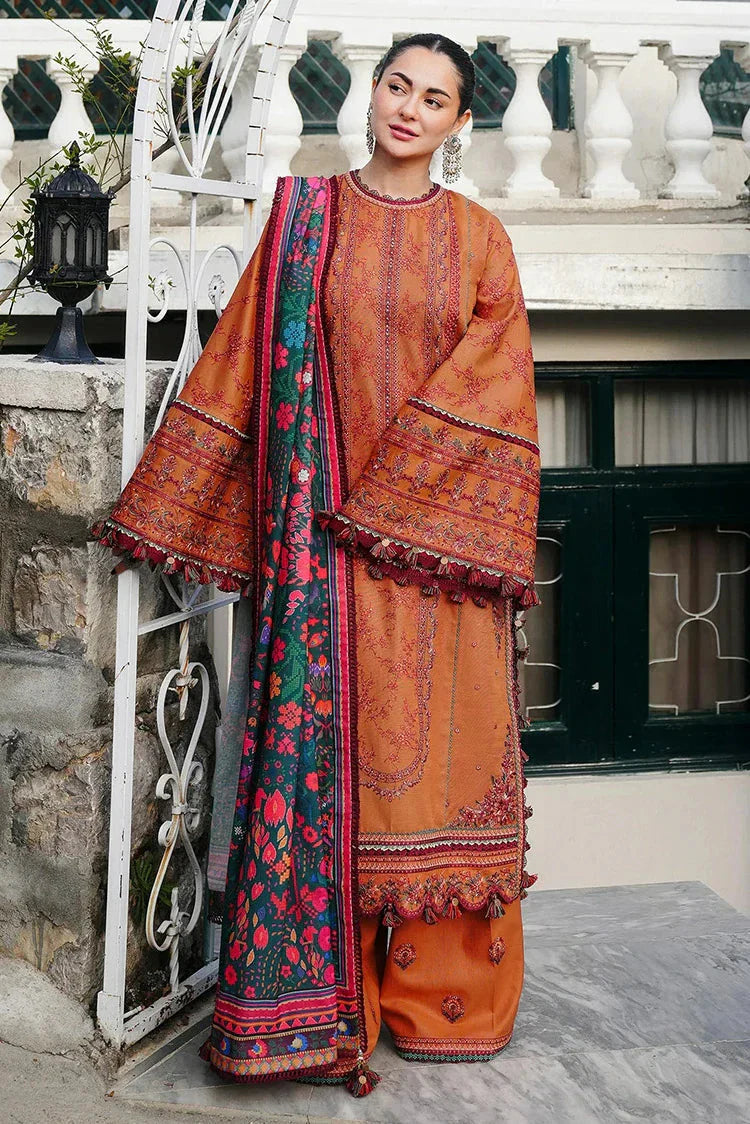 “Danak 3PC Embroidered Suit with Wool Shawl – D2002”