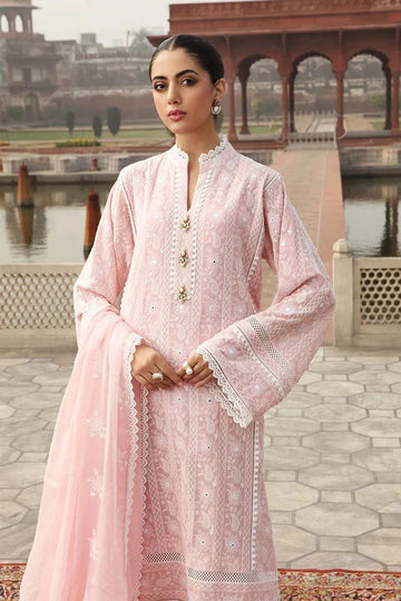 EMBROIDERED 3PC LAWN DRESS WITH EMBROIDERED CHIFFON DUPATTA