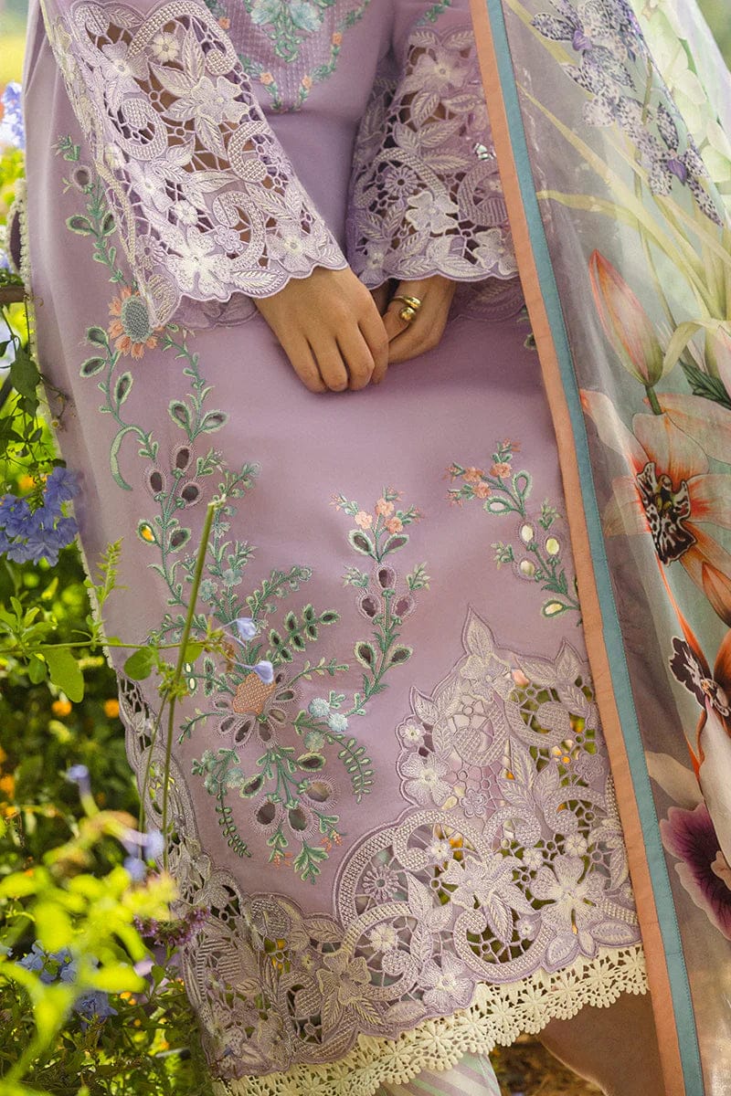 “Mushq 3PC Lawn Embroidered Suit with Dhanak Dupatta”