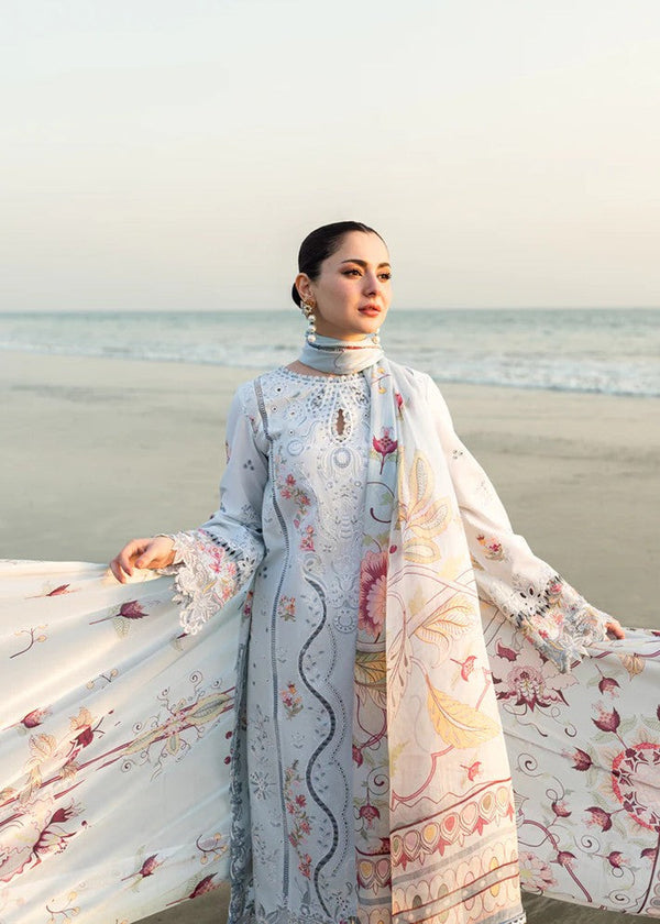 HOLE CHIKENKARI 3PC EMBORIDED LAWN SHIRT CHIFFON EMBROIDERED DUPATA