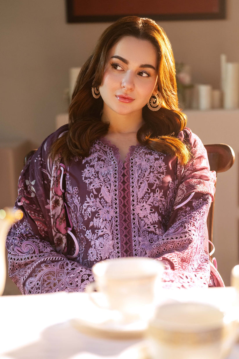 “Dhanak 3PC Embroidered Suit with Embroidered Shawl”