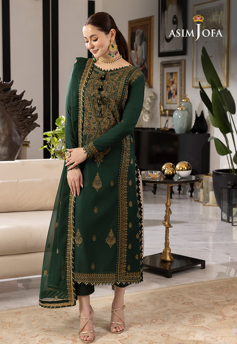 Asim jofa 3PC LAWN EMBROIDERED chiffon embroidered DUPATA