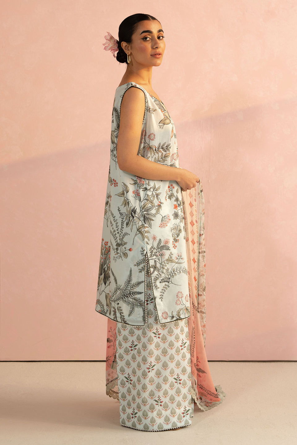 LAWN 3PC ALLOVER PRINTED SHIRT TROUSER DUPATA