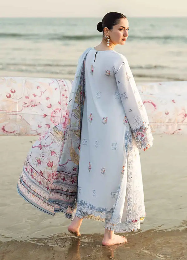 HOLE CHIKENKARI 3PC EMBORIDED LAWN SHIRT CHIFFON EMBROIDERED DUPATA