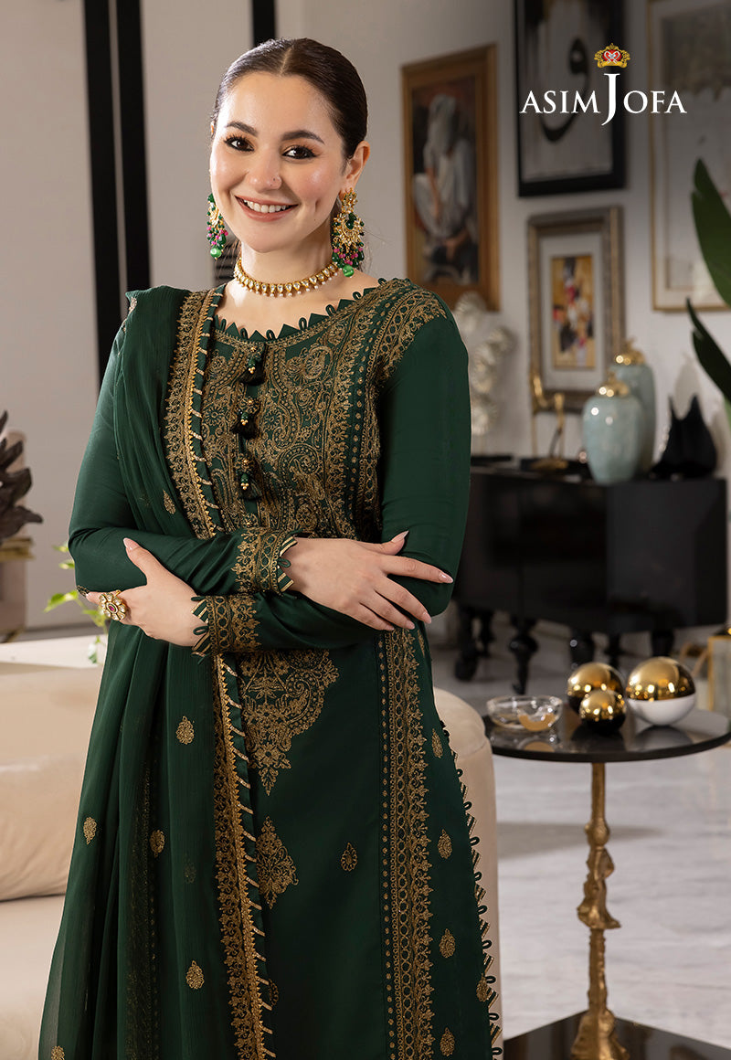 Asim jofa 3PC LAWN EMBROIDERED chiffon embroidered DUPATA