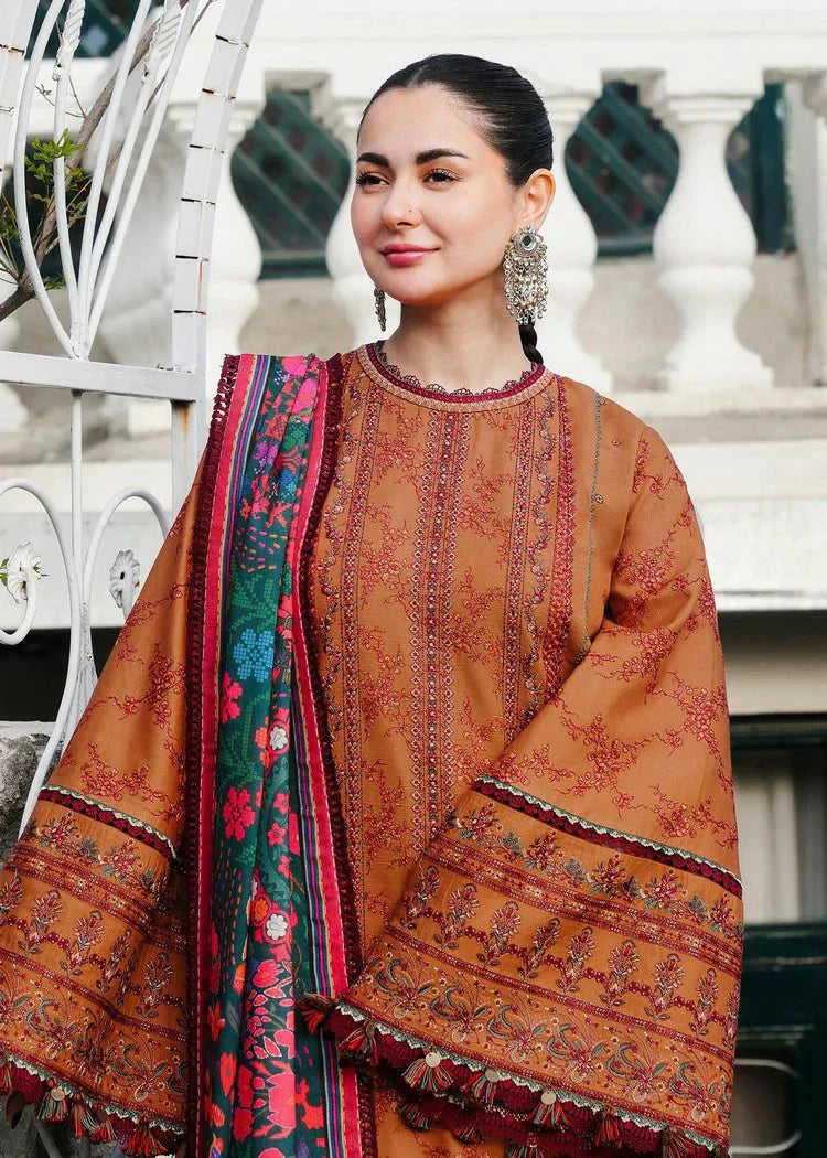 “Danak 3PC Embroidered Suit with Wool Shawl – D2002”