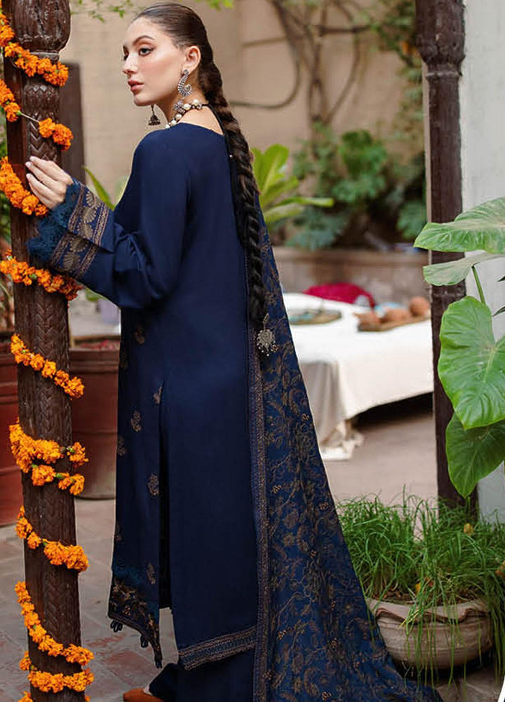 “Dhanak 3PC Embroidered Suit with Embroidered Shawl”