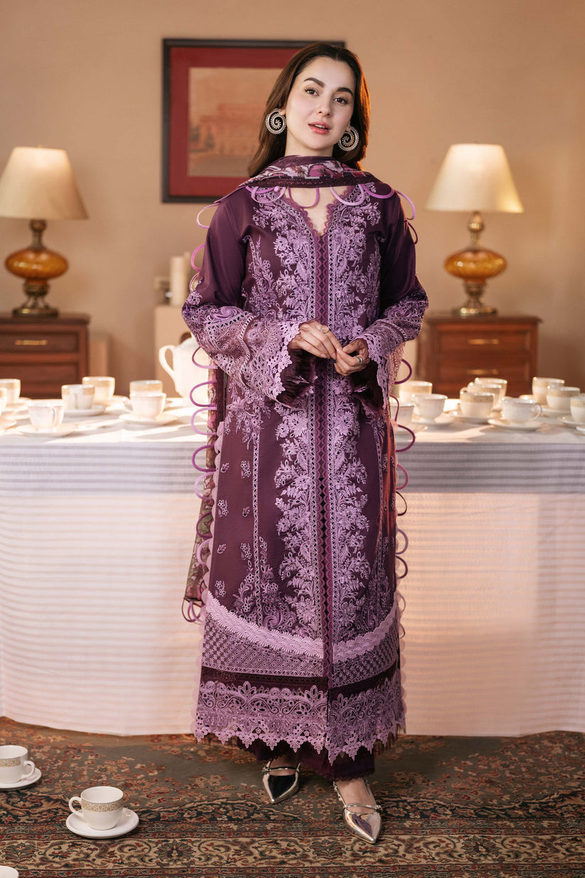 “Dhanak 3PC Embroidered Suit with Embroidered Shawl”