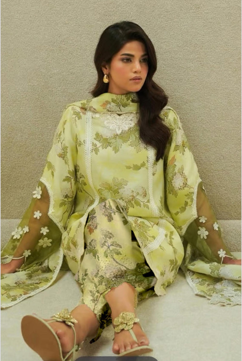 KHADDAR 3PC PRINTED UNSTITCHED ALLOVER 903-RR
