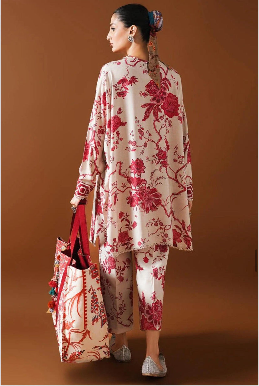 KHADDAR 3PC PRINTED UNSTITCHED ALLOVER 904-RR