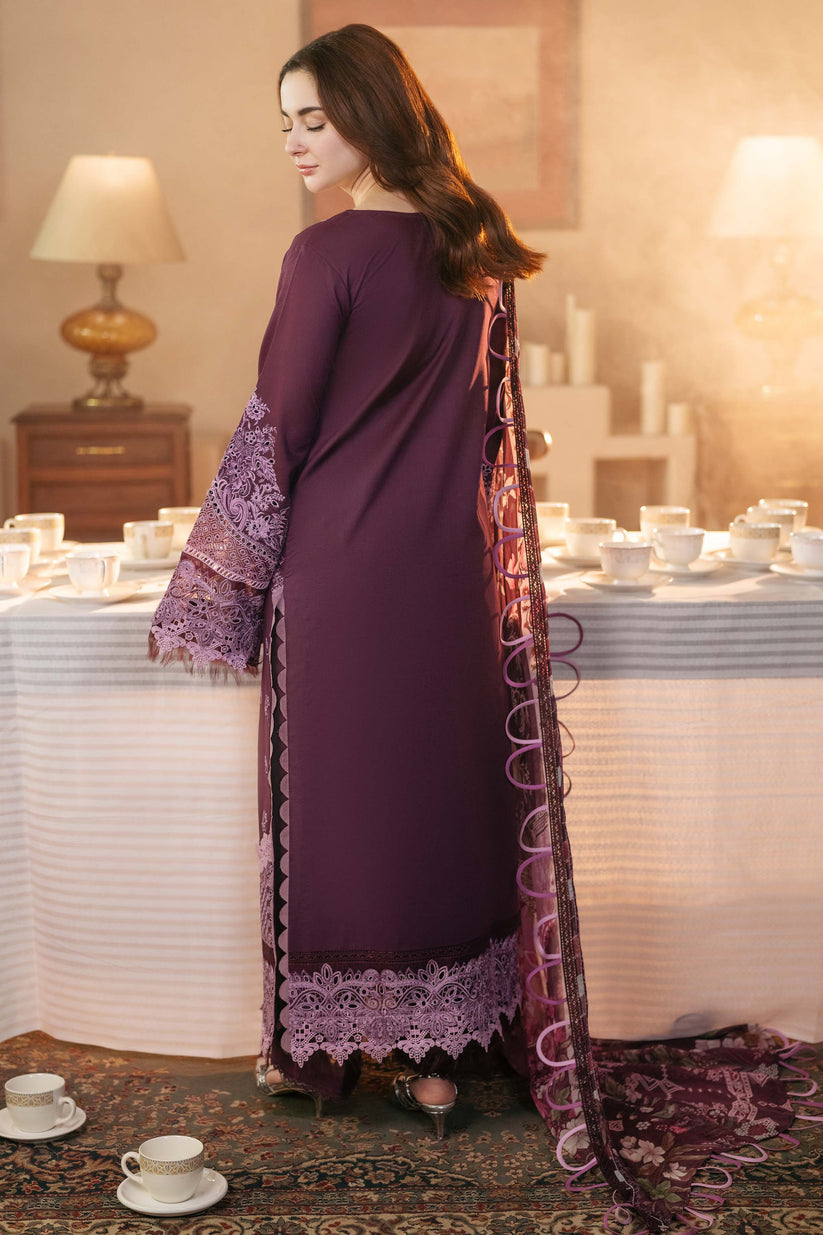 “Dhanak 3PC Embroidered Suit with Embroidered Shawl”