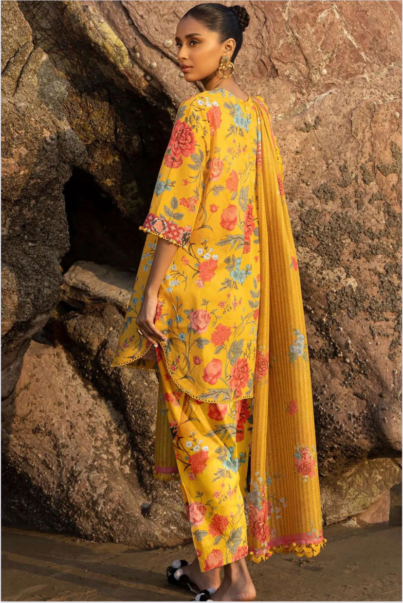 KHADDAR 3PC PRINTED UNSTITCHED ALLOVER 906-RR