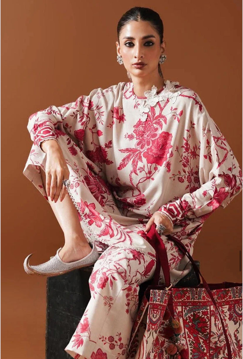 KHADDAR 3PC PRINTED UNSTITCHED ALLOVER 904-RR