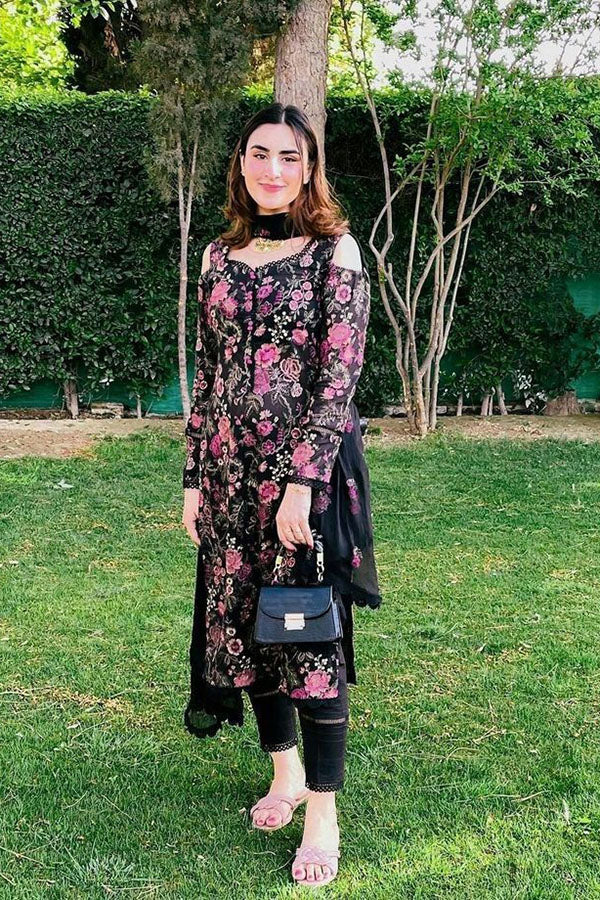 LAWN 3PC EMBROIDERED SHIRT SLEEVES CHIFFON EMBORIDED DUPATA 112-AL