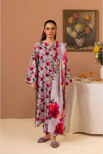 KHADDAR 3PC PRINTED UNSTITCHED ALLOVER 910-RR