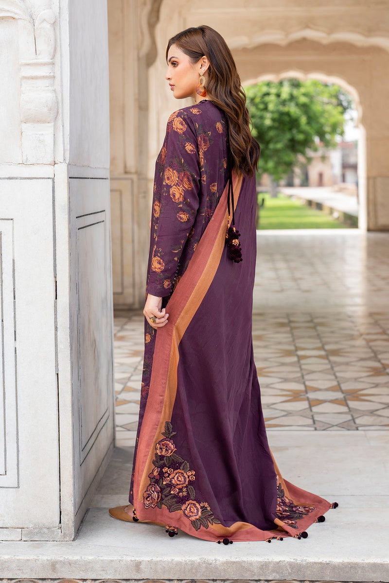3PC PRINTED KARANDI SHIRT TROUSER AND SHAWL 1201-RR