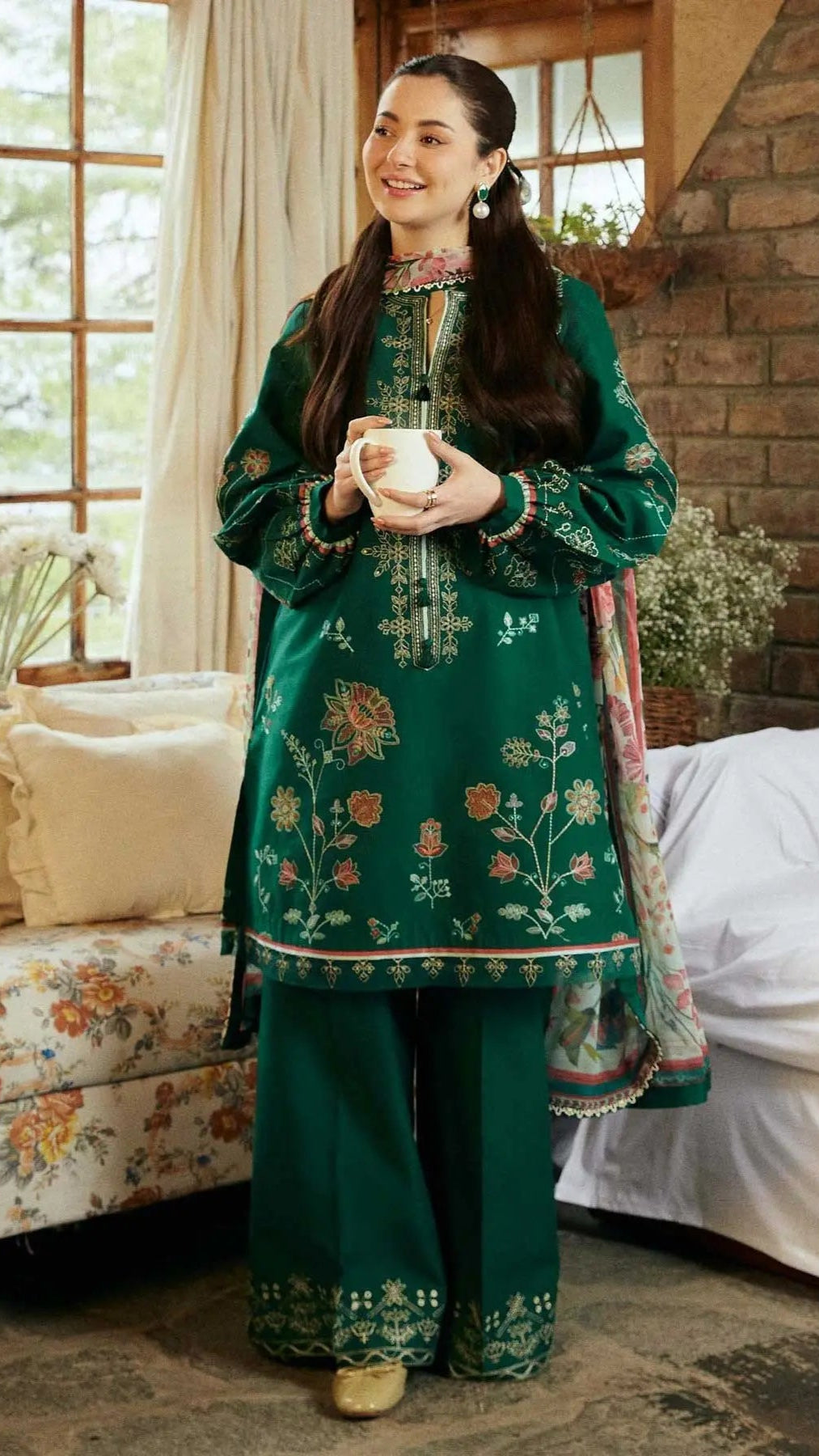 Zara Shahjahan 3 PC Embroidered Lawn Suit – Luxury Summer Collection D 12006 D-1080
