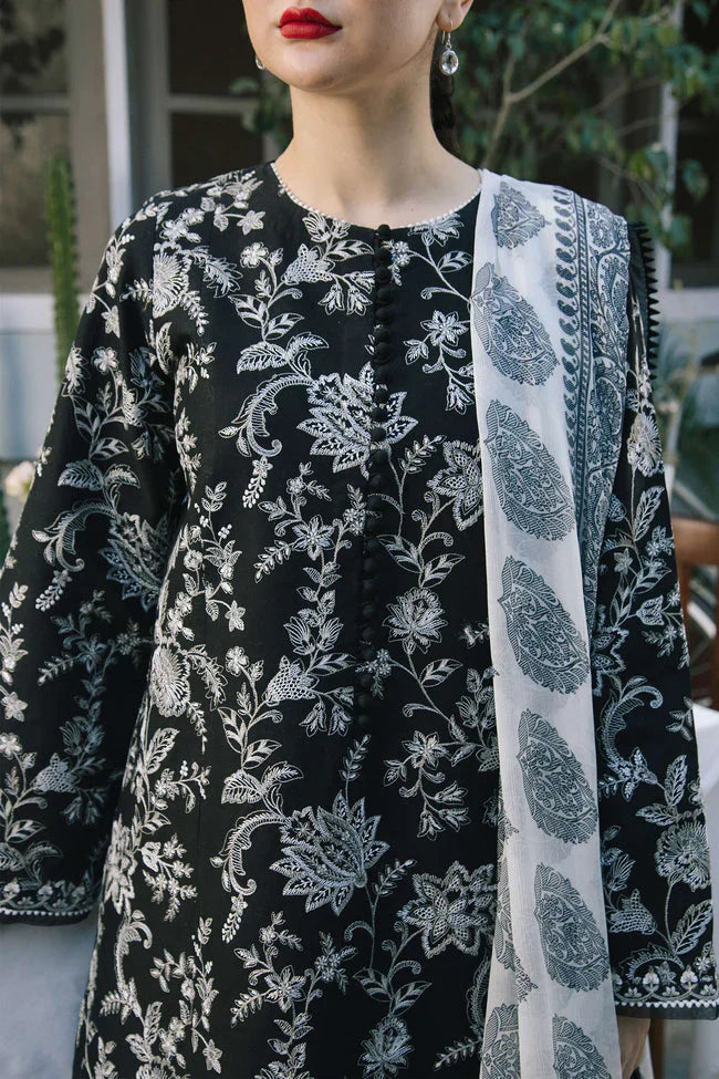 EMBROIDERED LAWN SUITS UNSTITCHED 3 PIECE - SPRING / SUMMER COLLECTION D-1001
