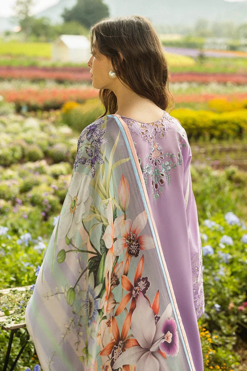 “Mushq 3PC Lawn Embroidered Suit with Dhanak Dupatta”