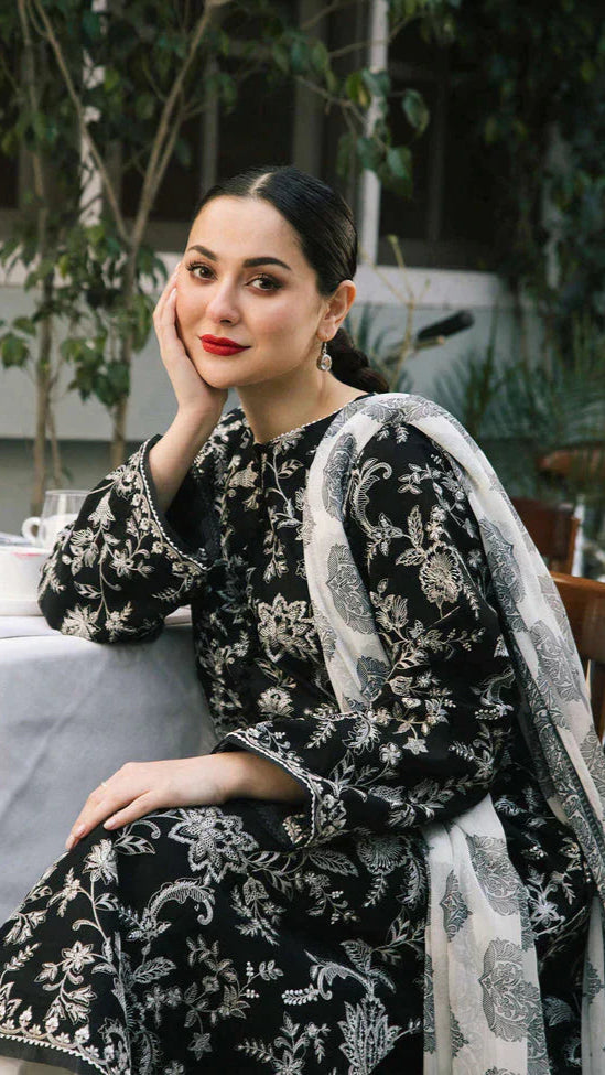 EMBROIDERED LAWN SUITS UNSTITCHED 3 PIECE - SPRING / SUMMER COLLECTION D-1001
